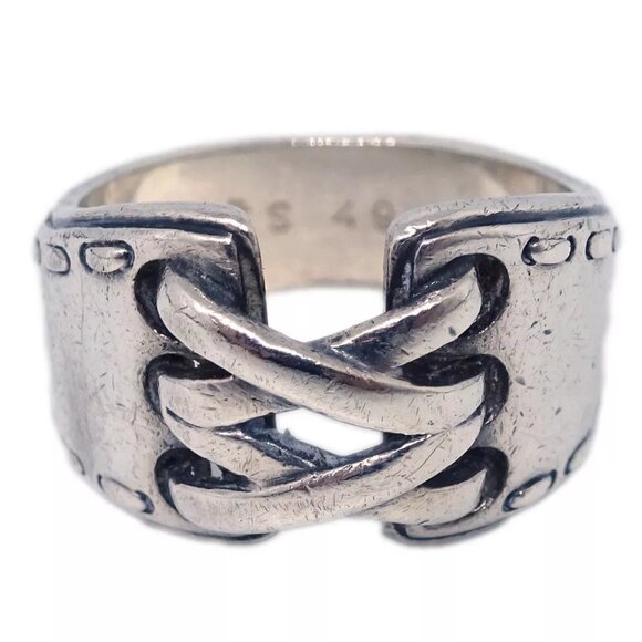 Hermes Ring Silver SV925 #49 #9 - Picture 1 of 4